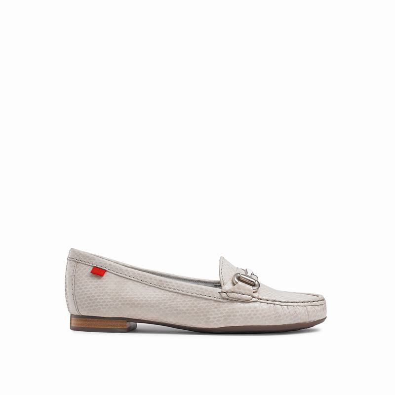 Russell & Bromley Grand Snaffle Trim Moccasin Women's White [BKF6499EE]